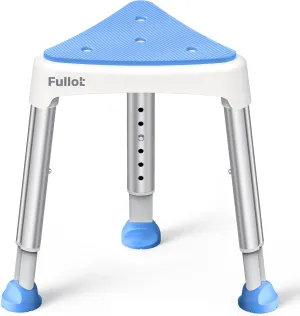 Space-Saving Triangular Shower Chair for Inside Shower with EVA Pad, 400 lbs Adjustable Shower Chair for Elderly and Disabled, Non-Slip Shower Seat, Bath Chair for Tub, Tool-Free, FSA/HSA Eligible