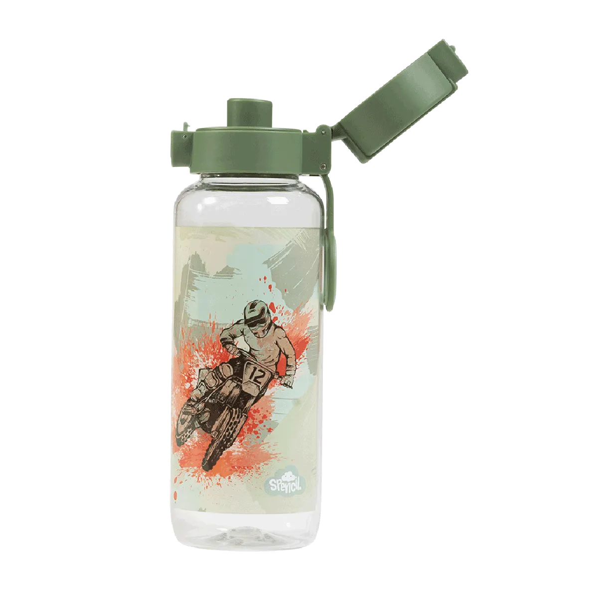 Spencil Big Kids Drink Bottle Camo Biker