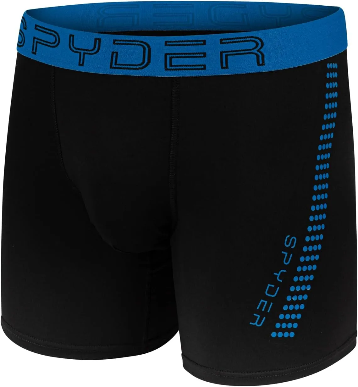 Spyder Mens Boxer Briefs 4 Pack Poly Spandex Performance Boxer Briefs Underwear/Comfort Support Pouch Boxer Briefs