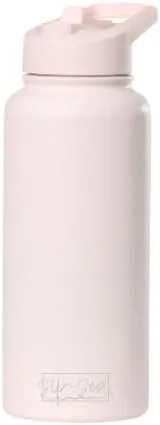 St. Kitts 32 oz Stainless Steel Water Bottle with Straw Lid|Double Wall Vacuum Insulated