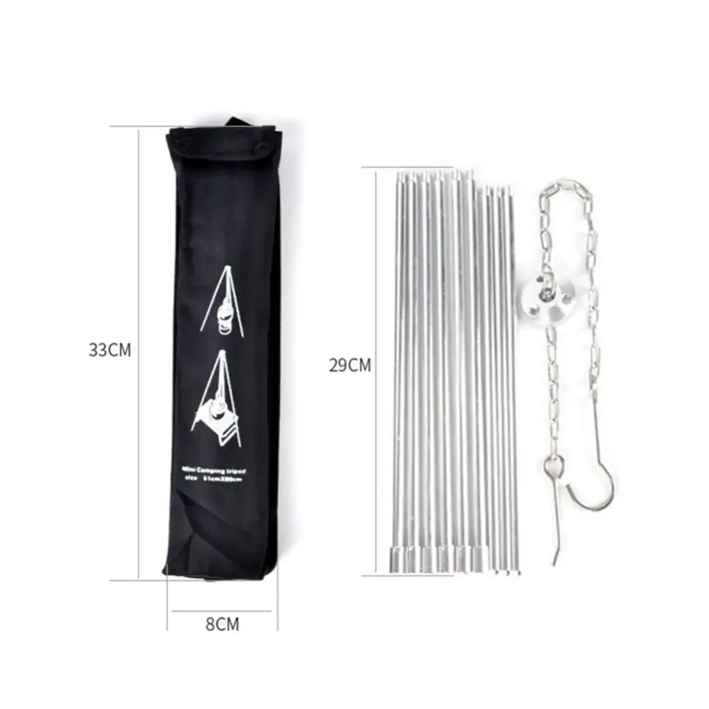 Stainless Steel Outdoor Camping BBQ Barbecue Folding Tripod | Portable Hanging Pot Stand and Cooking Grill Tool