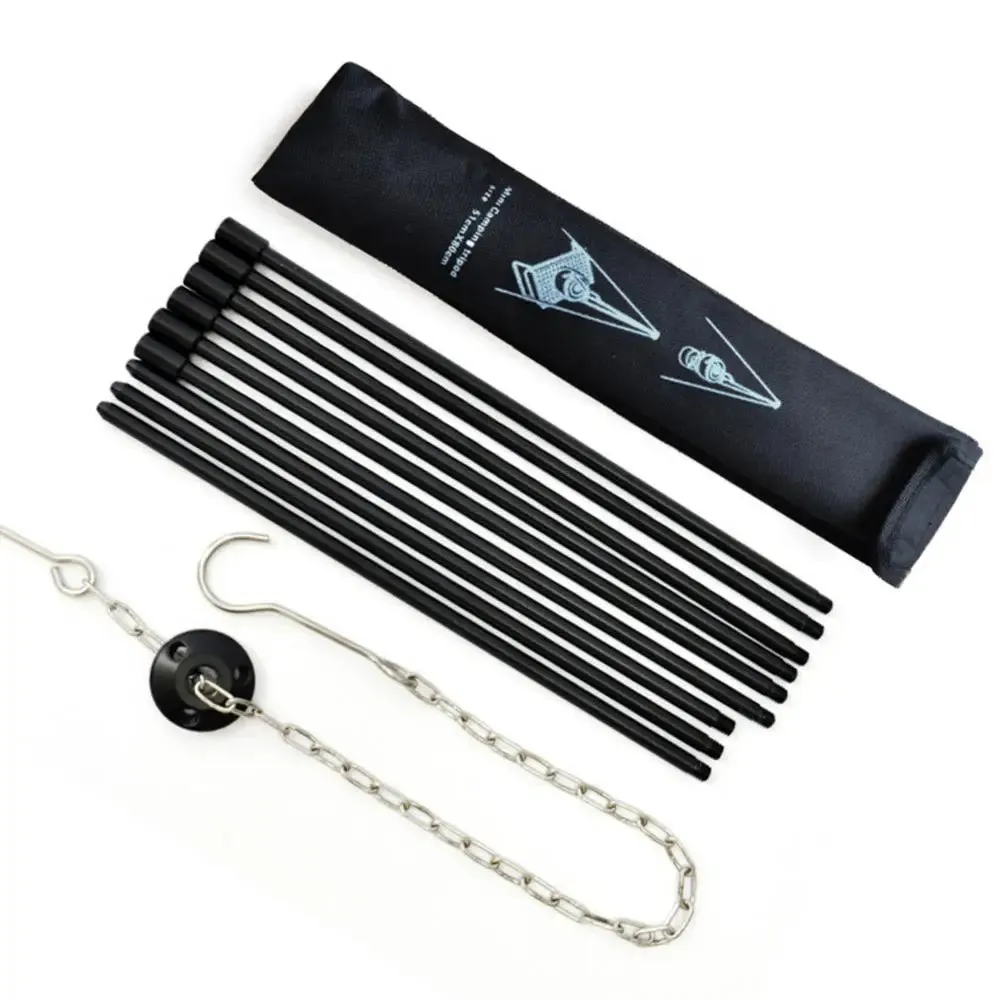 Stainless Steel Outdoor Camping BBQ Barbecue Folding Tripod | Portable Hanging Pot Stand and Cooking Grill Tool