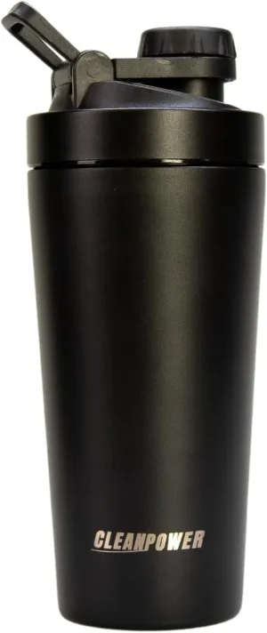 Stainless Steel Shaker Bottle | Perfect for Protein Shakes, Pre-Workout, Smoothies, Coffee, etc. | Odor-Resistant | BPA Free Lid (Matte Black)
