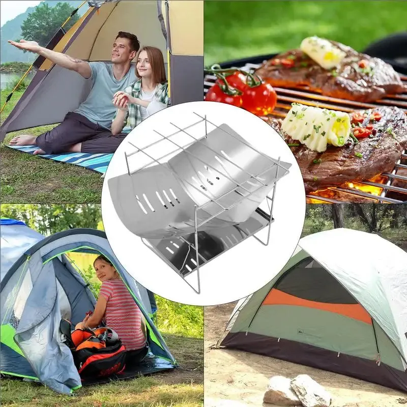 Stainless Steel Wood Stove for Tent, Camping, and Outdoor Activities