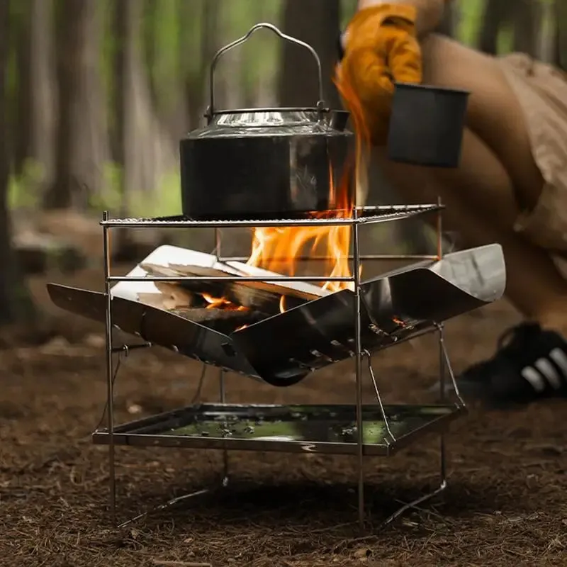 Stainless Steel Wood Stove for Tent, Camping, and Outdoor Activities
