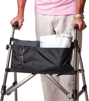 Stander 2-Pocket Organizer Pouch, Compatible with the EZ Fold-N-Go Walker and the Able Life Space Saver Walker, Black