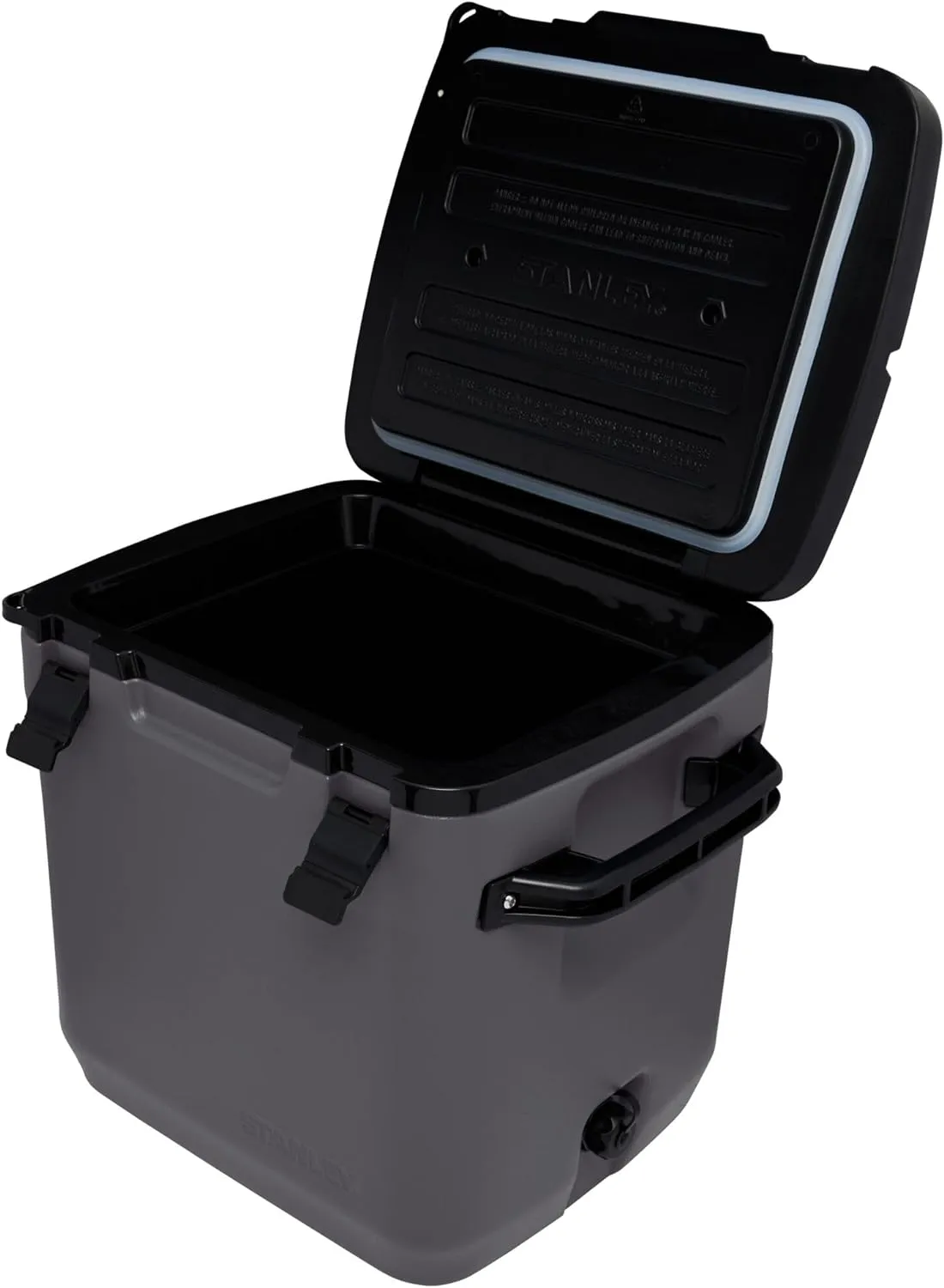 Stanley Adventure Outdoor Cooler 30 qt | Heavy Duty Outdoor Camping Cooler with Easy Carry Side Handles | 4 Days Cooling Ice Chest for 40 Cans | Flat Top Doubles as Seat | BPA-Free | Charcoal