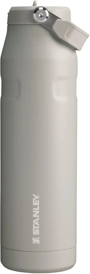 Stanley IceFlow Flip Straw 2.0 Water Bottle 36 OZ | Built-In Straw with Larger Opening | Lightweight & Leak-Resistant | Insulated Stainless Steel | BPA-Free | Ash