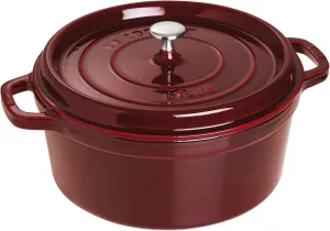 Staub Cast Iron 7-qt Round Cocotte - Grenadine, Made in France