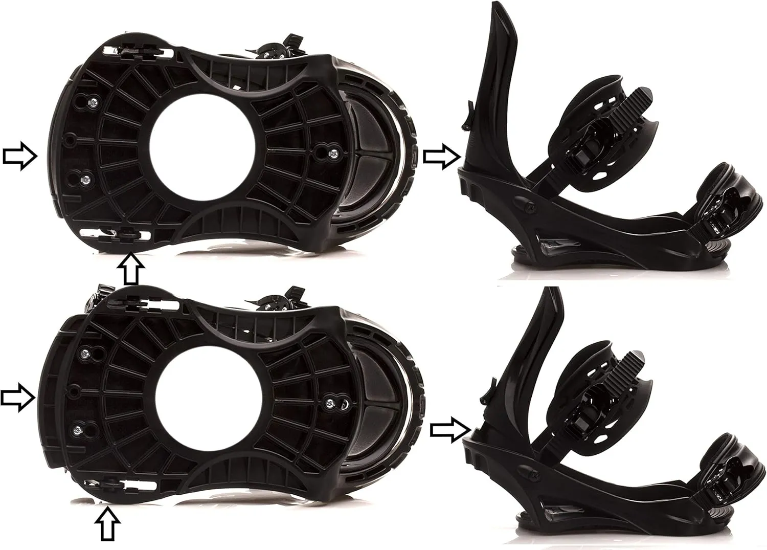 STAUBER Summit Snowboard & Binding Package Size 128, 133, 138, 143, 148,153,158,161- Best All-Terrain, Twin Directional, Hybrid Profile Snowboard & Bindings for All Levels