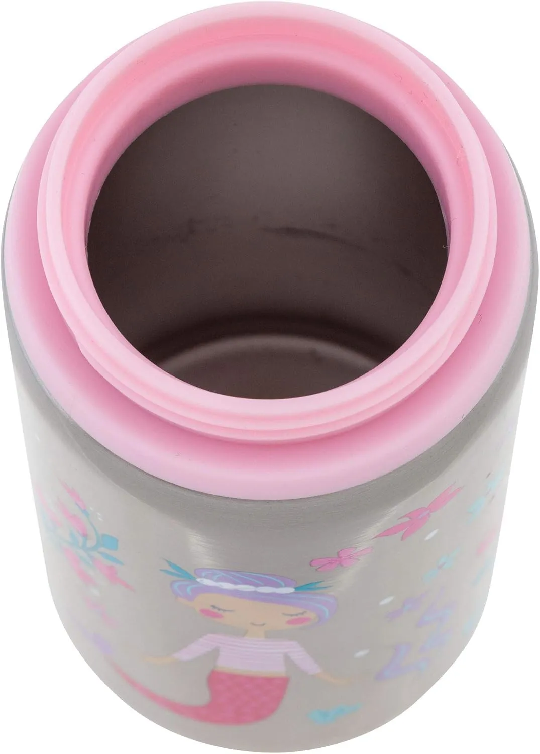 Stephen Joseph Stainless Steel Water Bottles, 18 OZ, Straw lid, Reusable tumbler, Insulated, Mermaid