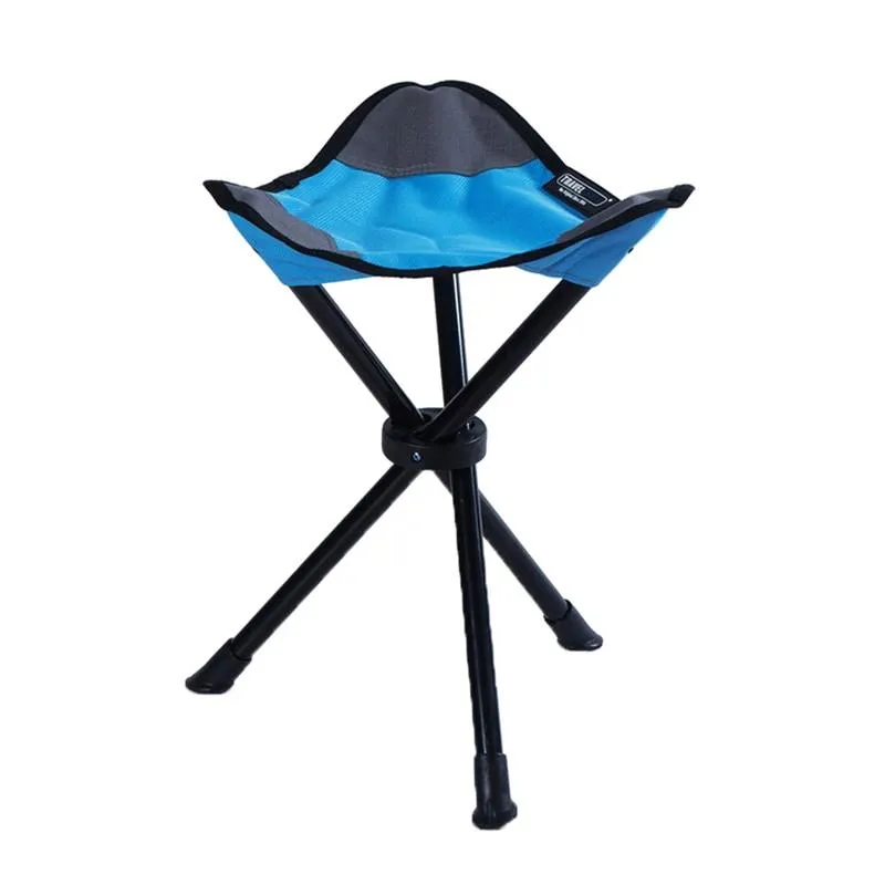Stool Triangle Stool Folding Long-lasting for Camping Furniture (Blue) Small Military discount Chair Beach Camping Chair Traveling