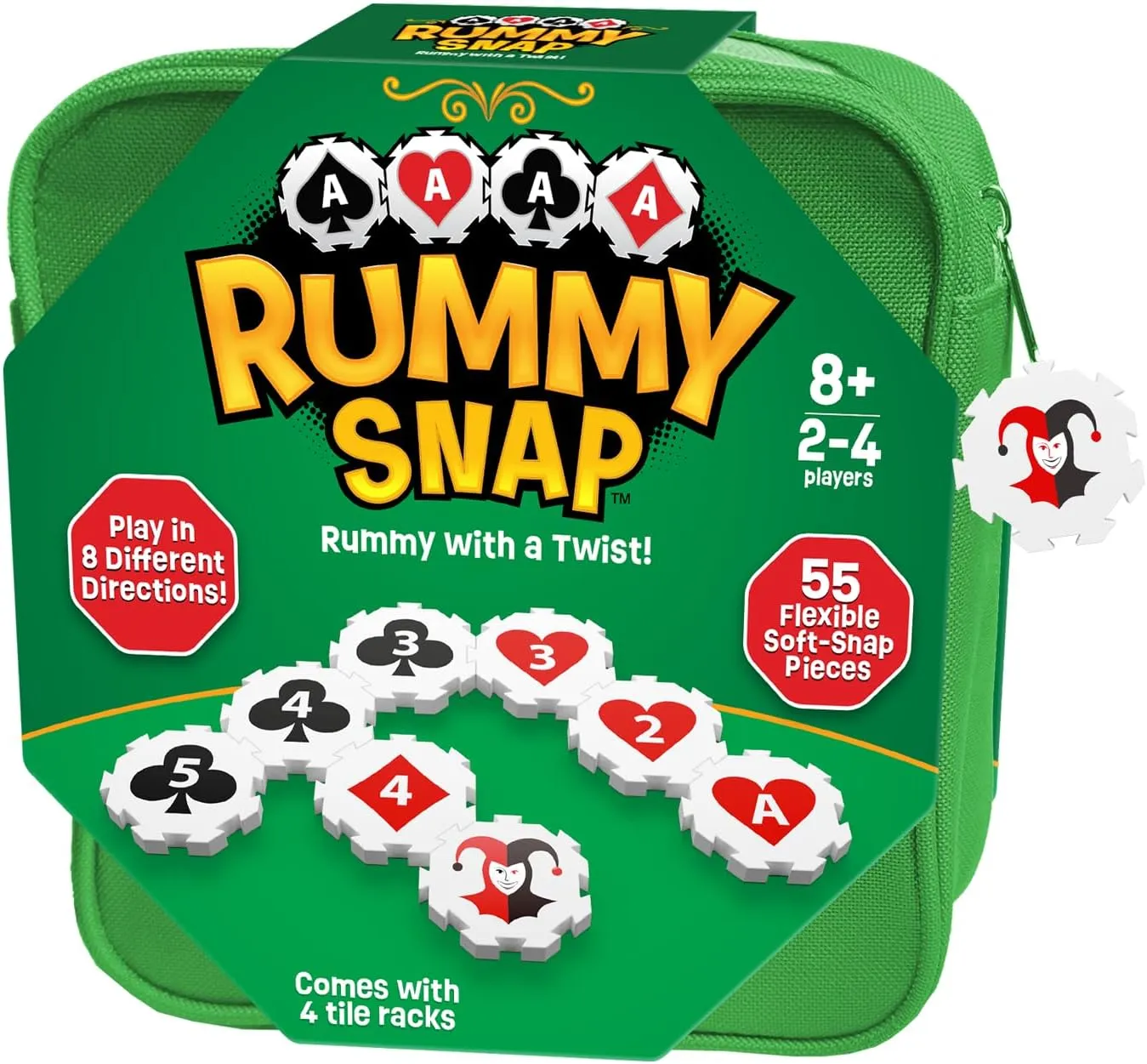 Strategy Game for Adults, Family, and Kids, Includes Full Size Tiles, Racks, and Storage Travel Bag, Fun for Ages 8 , 2-4 Players