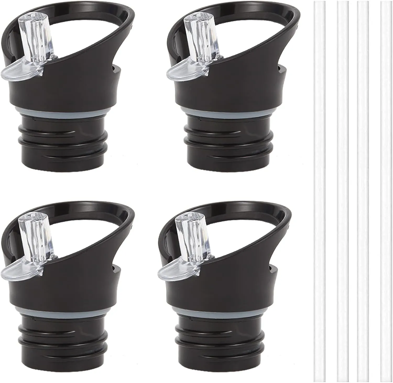 Straw Lid Bulk 4 Pack for Insulated Water Bottles Compatible with Hydro Flask Standard, Water Bottle Replacement Straw Lid, Standard Mouth Thermoflask Cover for 20 oz, 24 oz Water Bottle(4 Set)