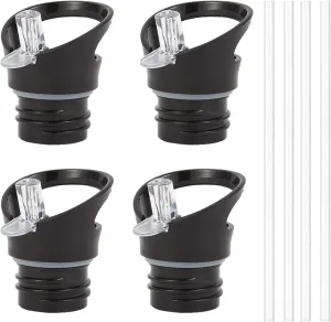 Straw Lid Bulk 4 Pack for Insulated Water Bottles Compatible with Hydro Flask Standard, Water Bottle Replacement Straw Lid, Standard Mouth Thermoflask Cover for 20 oz, 24 oz Water Bottle(4 Set)