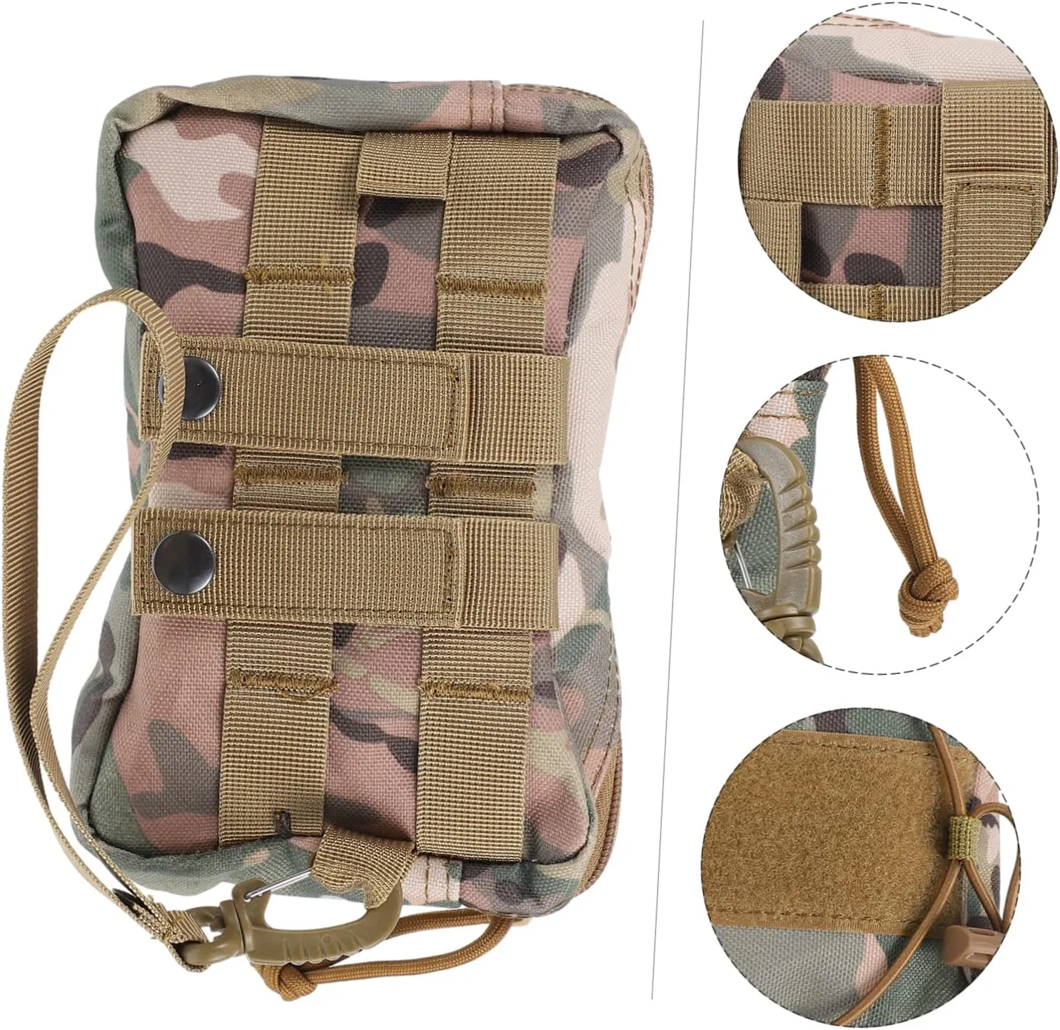 SUPVOX 2pcs Headphone Waist Pack Outdoor Utility Pouch Buckle Multi-purpose Storage for Running Cycling Mountaineering Travel Zipper Design Easy to Carry and Organize
