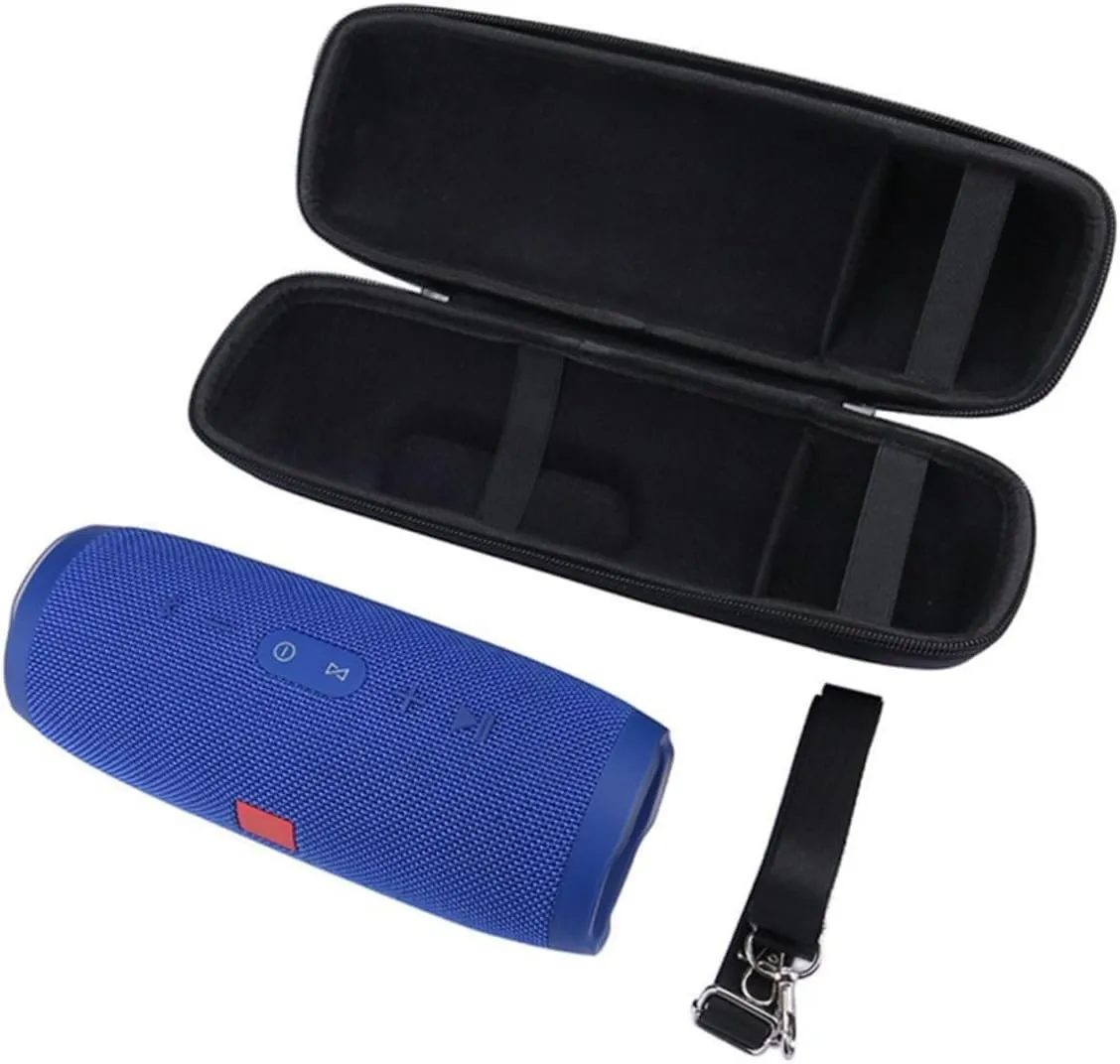 SUPVOX Eva Storage Case for Charge Speaker Portable Carrying Bag with Shoulder Strap Black Travel Pouch for Soundbox Durable Protection Against Scratches Splashes