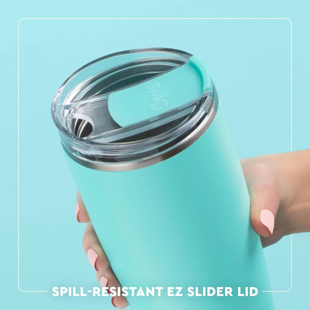 Swig Life 22oz Insulated Tumbler, Travel Coffee Tumbler with Lid, Cup Holder Friendly Travel Coffee Mug, Stainless Steel Thermos, 22 oz Tumblers, Reusable Insulated Mug with Lid (Miss Independence)