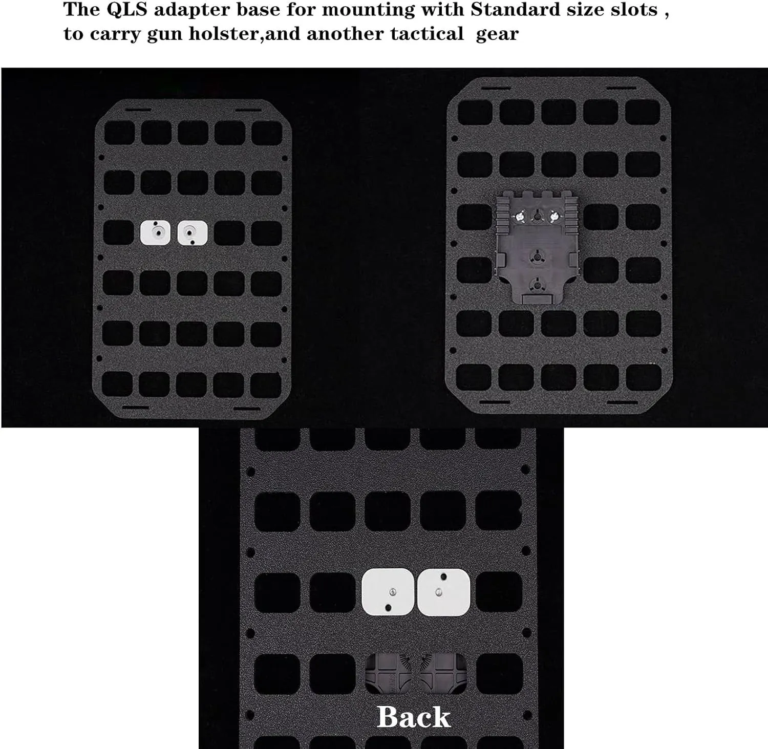 Tactical Molle Panel 8x12.5inch Portable Gear Organizer with Handle Insert Backpack Tactical Equipment Storage Pouches, Molle Panel Rack Mount Connection Fittings