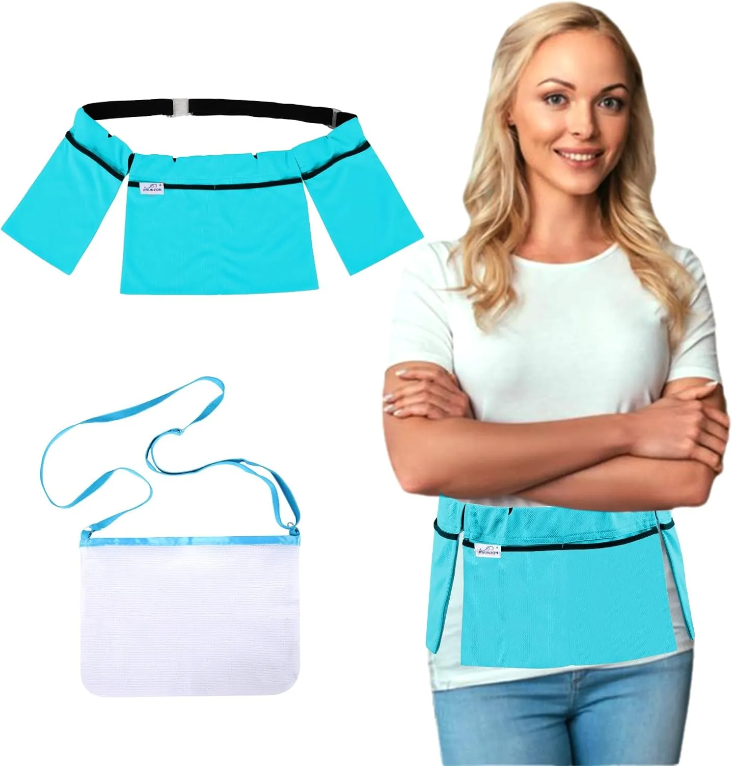 Take Control of Your Recovery with our Innovative Mastectomy Drainage Pouch Shower Pouch (Blue)