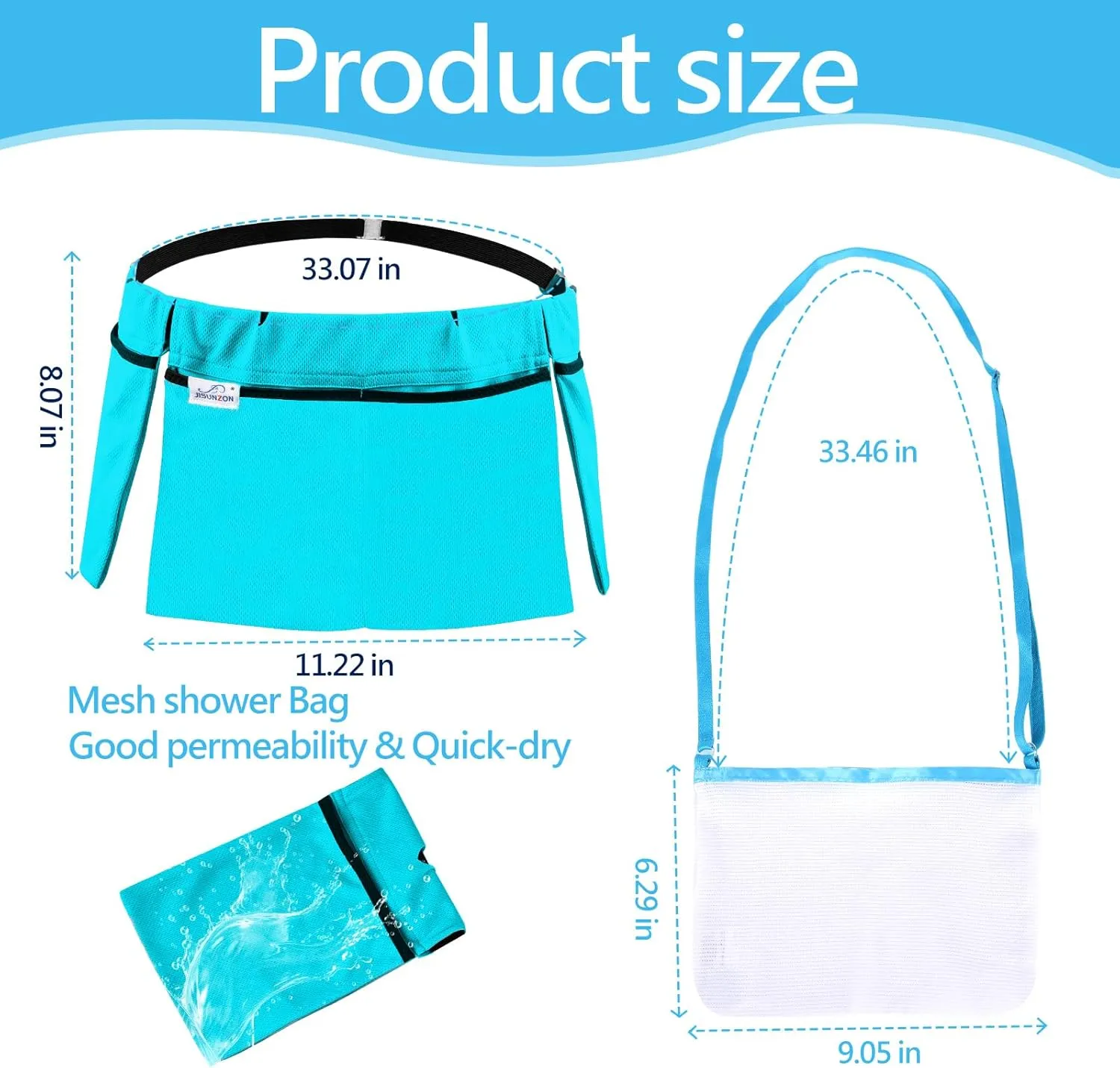 Take Control of Your Recovery with our Innovative Mastectomy Drainage Pouch Shower Pouch (Blue)