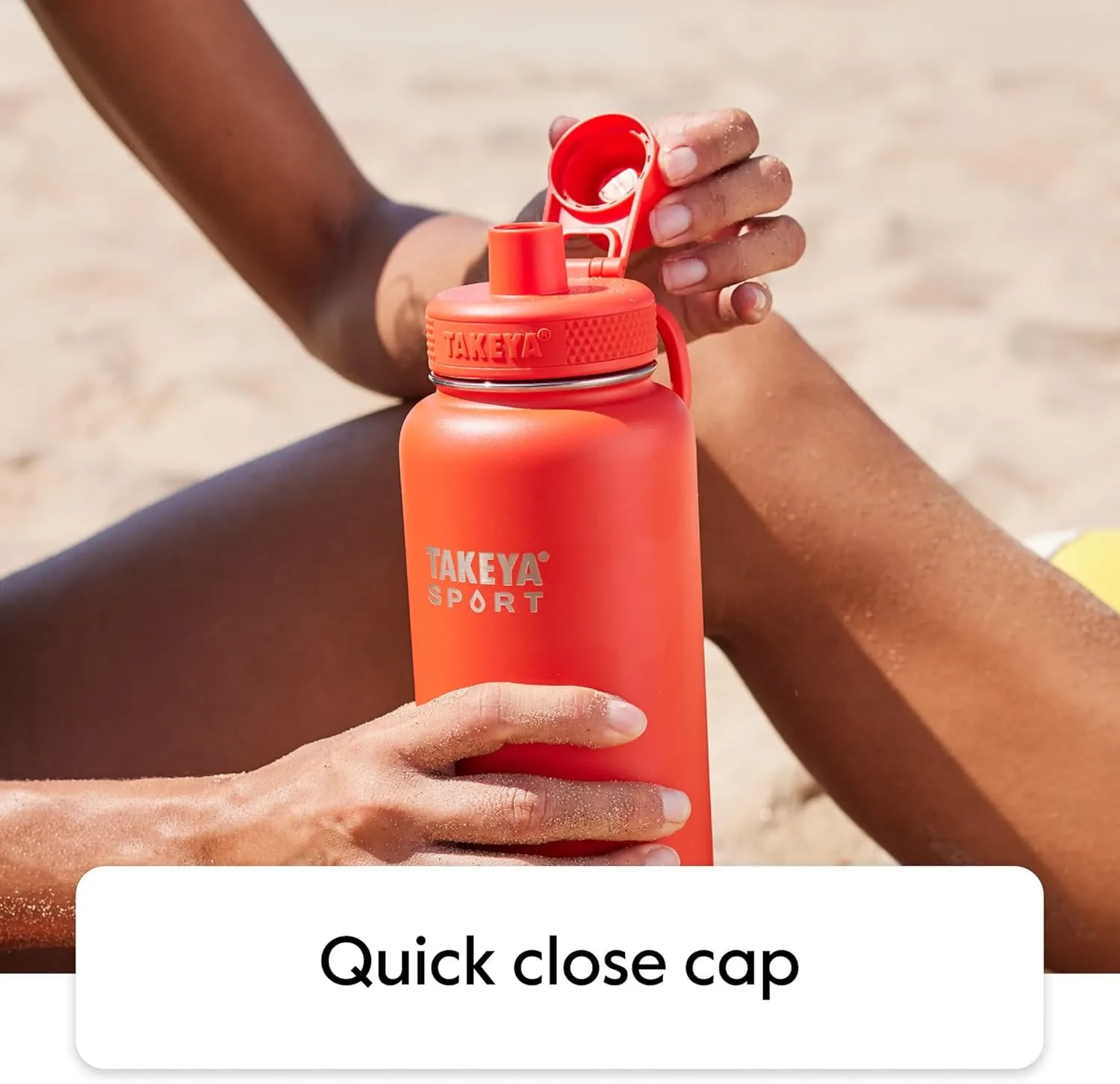 Takeya Sports Water Bottle with Spout Lid - Bottle with Triple Stainless Steel Insulation - Dishwasher Safe & BPA-Free - Bottle with Ice-Blocking Spout Lid & Removable Bumper - 32 oz, Touchdown Teal