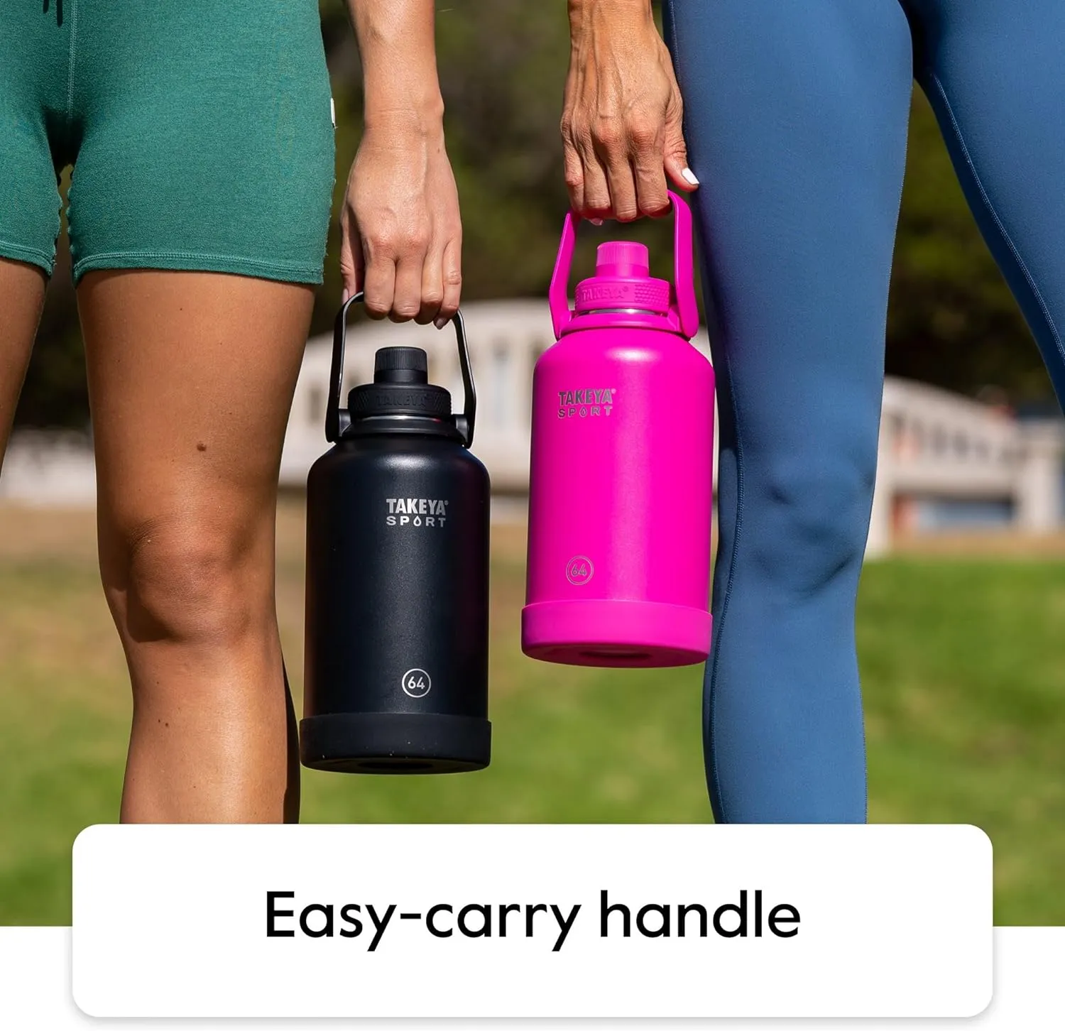 Takeya Sports Water Bottle with Spout Lid - Bottle with Triple Stainless Steel Insulation - Dishwasher Safe & BPA-Free - Bottle with Ice-Blocking Spout Lid & Removable Bumper - 32 oz, Touchdown Teal