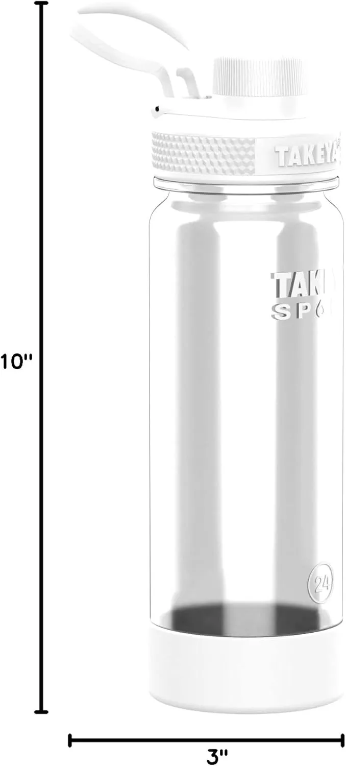 Takeya Tritan Sport Water Bottle with Spout Lid - BPA-Free & Dishwasher-Safe Water Bottle - Reusable Bottle with Lid Handle - Simple Leak-Proof Water Bottle - 24 oz, Extreme Air