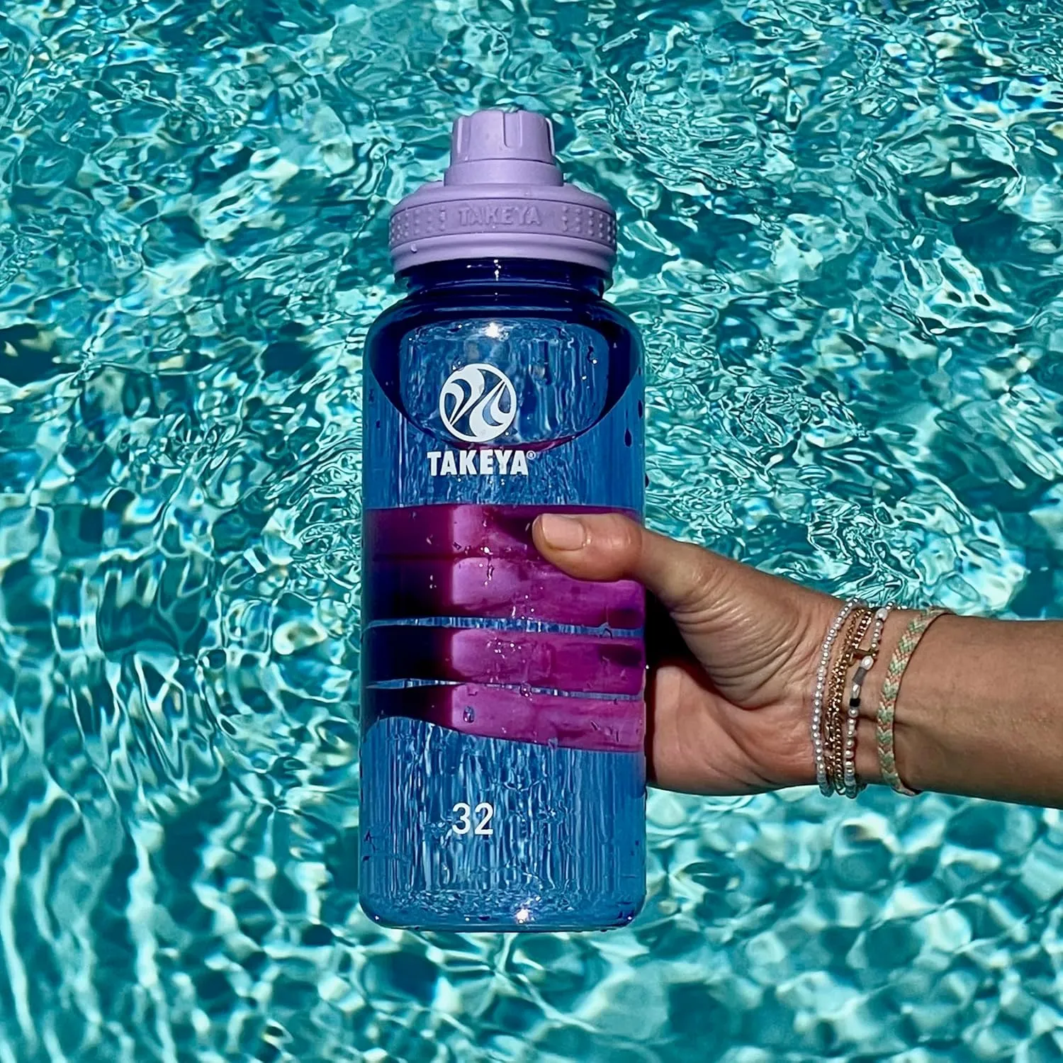 Takeya Tritan Sport Water Bottle with Spout Lid - BPA-Free & Dishwasher-Safe Water Bottle - Reusable Bottle with Lid Handle - Simple Leak-Proof Water Bottle - 24 oz, Stormy Black