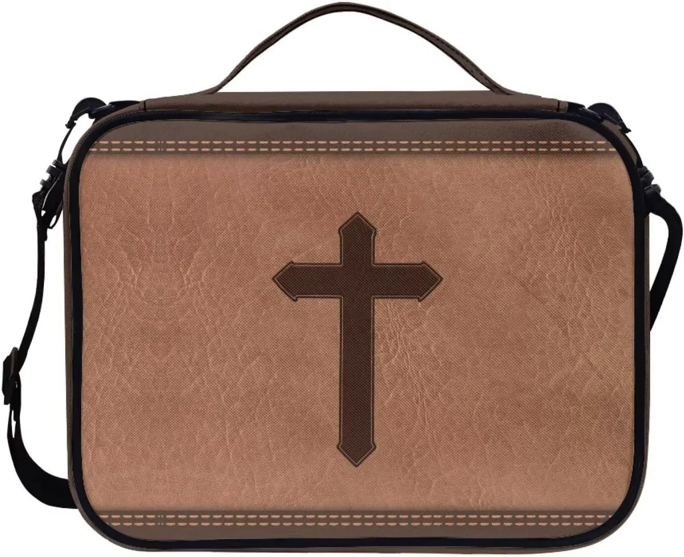 Talayituse Bible Cover for Women Men Portable Book Cover Large Capacity Bible Carrying Case with Handle/Shoulder Strap