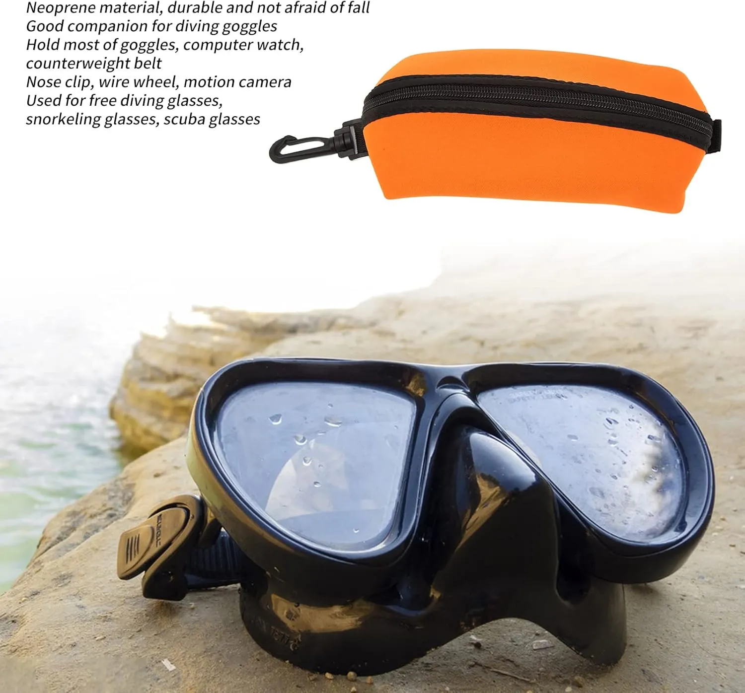 Tbest Diving Goggle Storage Bag, Scuba Dive Mask Pouch Bag Diving Glasses Storage Bag Portable Gadgets Gear Pouch for Sunglasses Glasses
