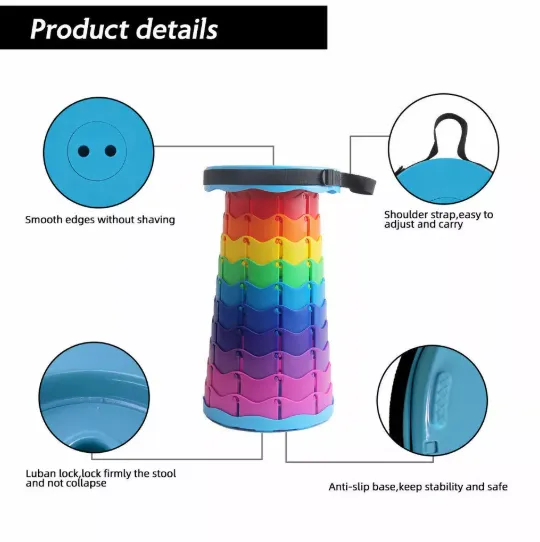 Telescopic Foldable Chair – Portable & Adjustable Seating Solution for Travel & Outdoors