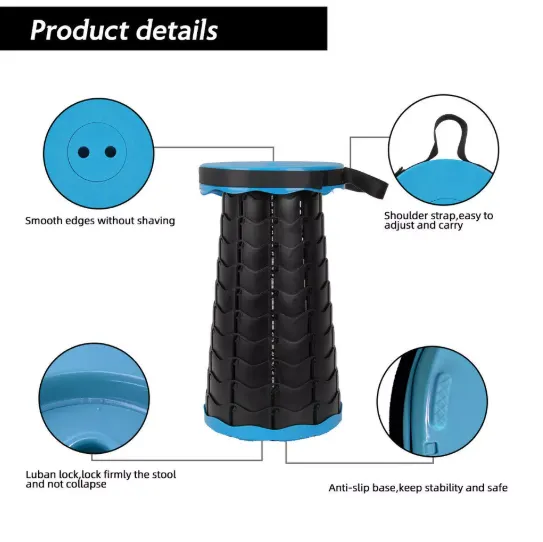 Telescopic Foldable Chair – Portable & Adjustable Seating Solution for Travel & Outdoors