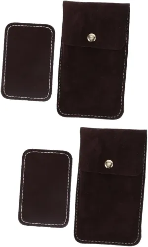 TENDYCOCO 2pcs Travel Suede Bag Watch Organizer Travel Wallet Travel Watch Case Purses Watch Boxes Wallet Card Holder Wrist Watches for Men Digital Watch Pouch Coffee