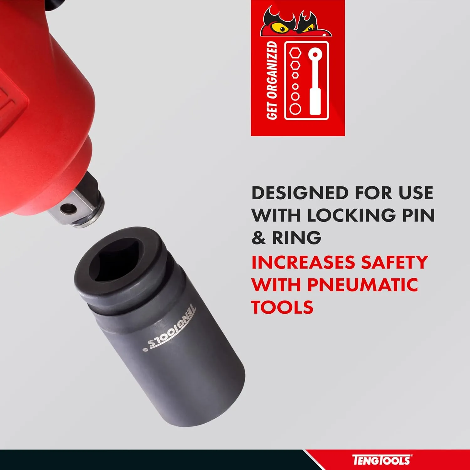 Teng Tools 3/4 Inch Drive 6 Point Deep Metric 41mm Chrome Molybdenum Impact Socket - 940641-C, Silver