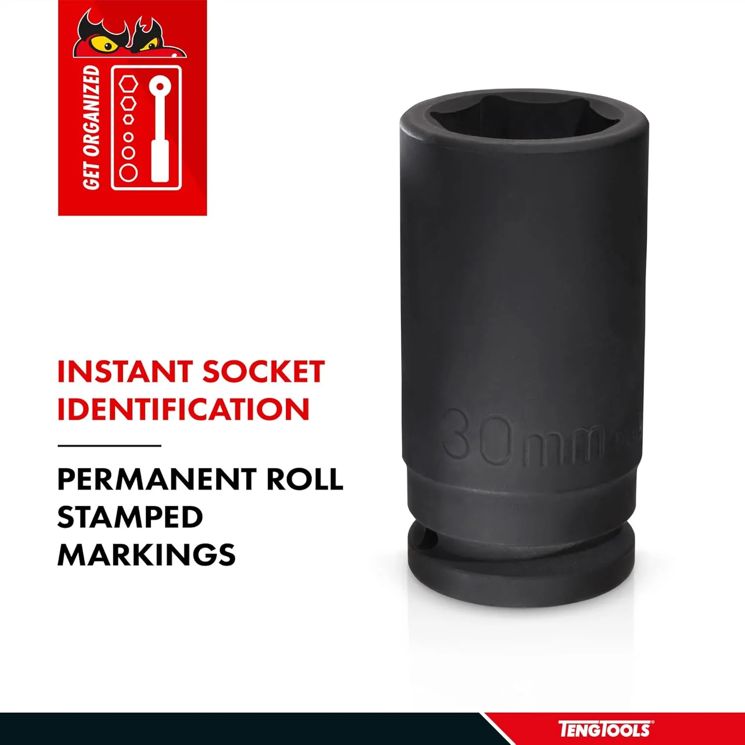 Teng Tools 3/4 Inch Drive 6 Point Deep Metric 41mm Chrome Molybdenum Impact Socket - 940641-C, Silver