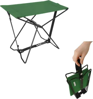 TENPLAY Compact Camping Stool,Poratable Folding Chair,Easy Set Up 600D Oxford PVC/PE Waterproof Coating for Traveling Hiking Fishing BBQ. (Green)