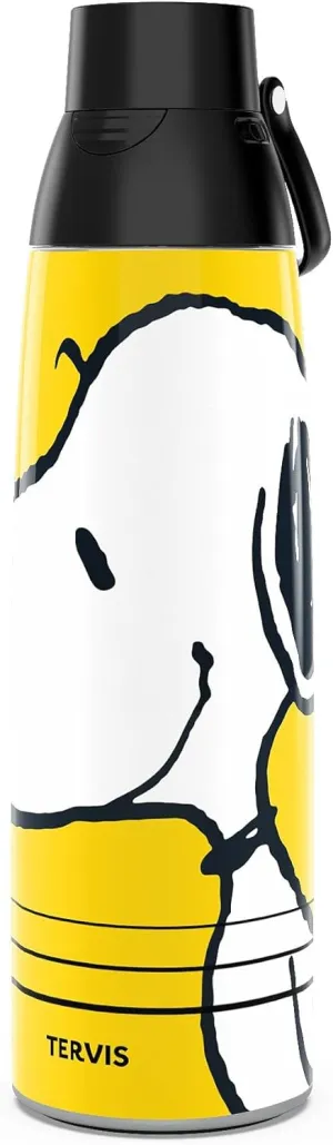 Tervis Venture Water Bottle Peanuts - Snoopy Maxiumus Triple Walled Insulated Tumbler Travel Cup Keeps Drinks Cold & Hot, 36oz, Stainless Steel
