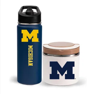 The Memory Company | Licensed NCAA 18oz Water Bottle with 22oz Food Storage Container