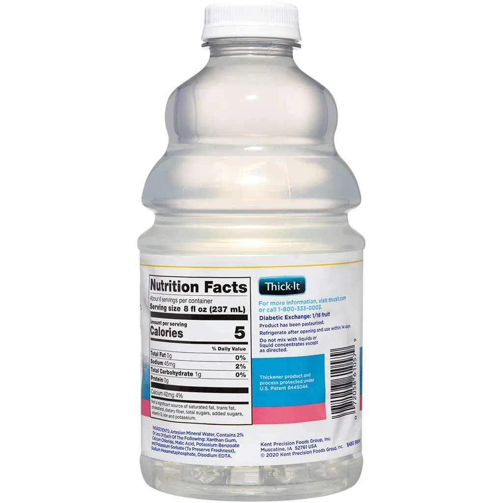 Thick-It Clear Advantage Mildy Thick Water, Nectar Consistency, Ready-to-Drink, Digestible Swallowing Aid, Hydration on the Go, Convenient & Ready-to-Use, No Mixing Needed, 46 oz Bottle