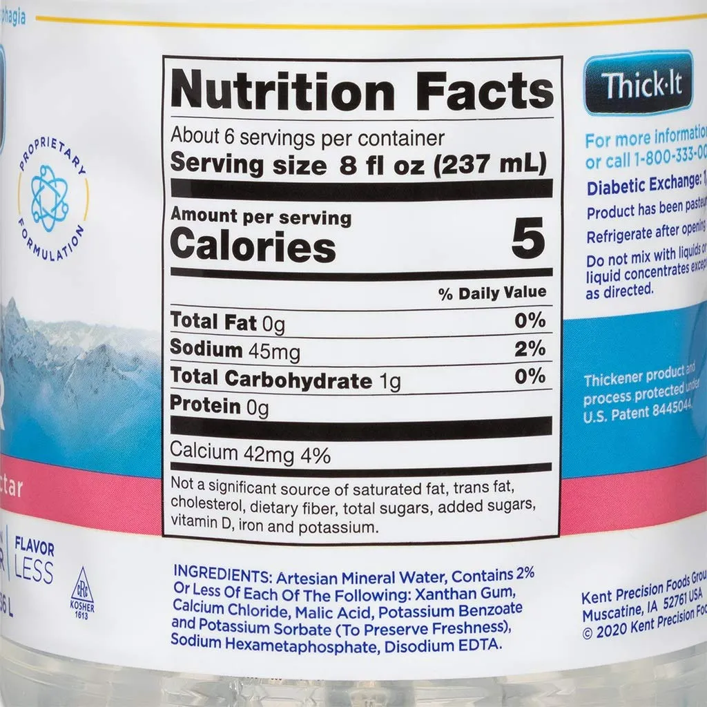 Thick-It Clear Advantage Mildy Thick Water, Nectar Consistency, Ready-to-Drink, Digestible Swallowing Aid, Hydration on the Go, Convenient & Ready-to-Use, No Mixing Needed, 46 oz Bottle