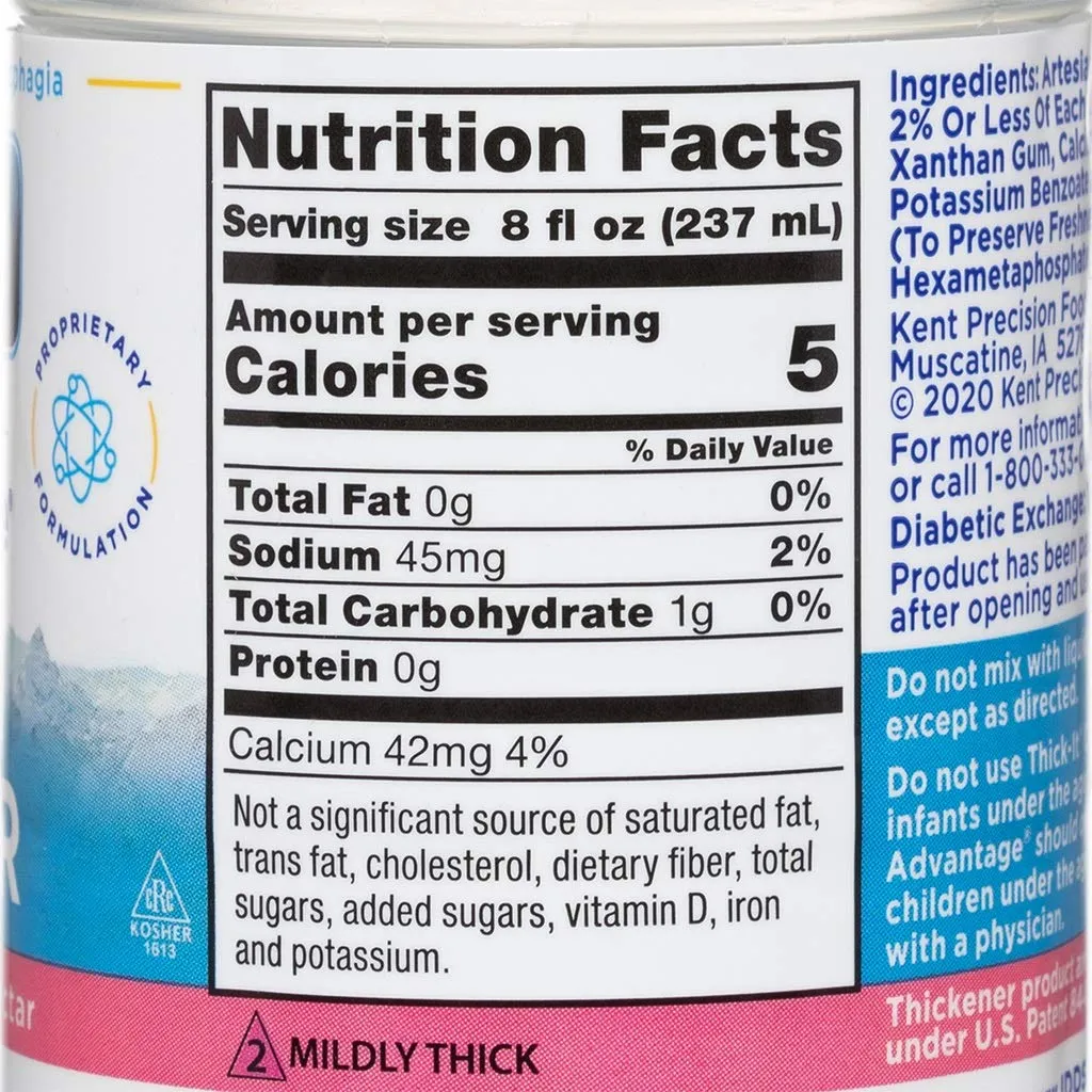 Thick-It Clear Advantage Mildy Thick Water, Nectar Consistency, Ready-to-Drink, Digestible Swallowing Aid, Hydration on the Go, Convenient & Ready-to-Use, No Mixing Needed, 8 oz Bottle (24 Pack)