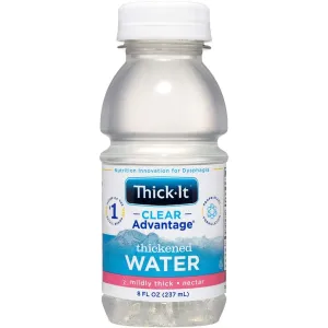 Thick-It Clear Advantage Mildy Thick Water, Nectar Consistency, Ready-to-Drink, Digestible Swallowing Aid, Hydration on the Go, Convenient & Ready-to-Use, No Mixing Needed, 8 oz Bottle (24 Pack)
