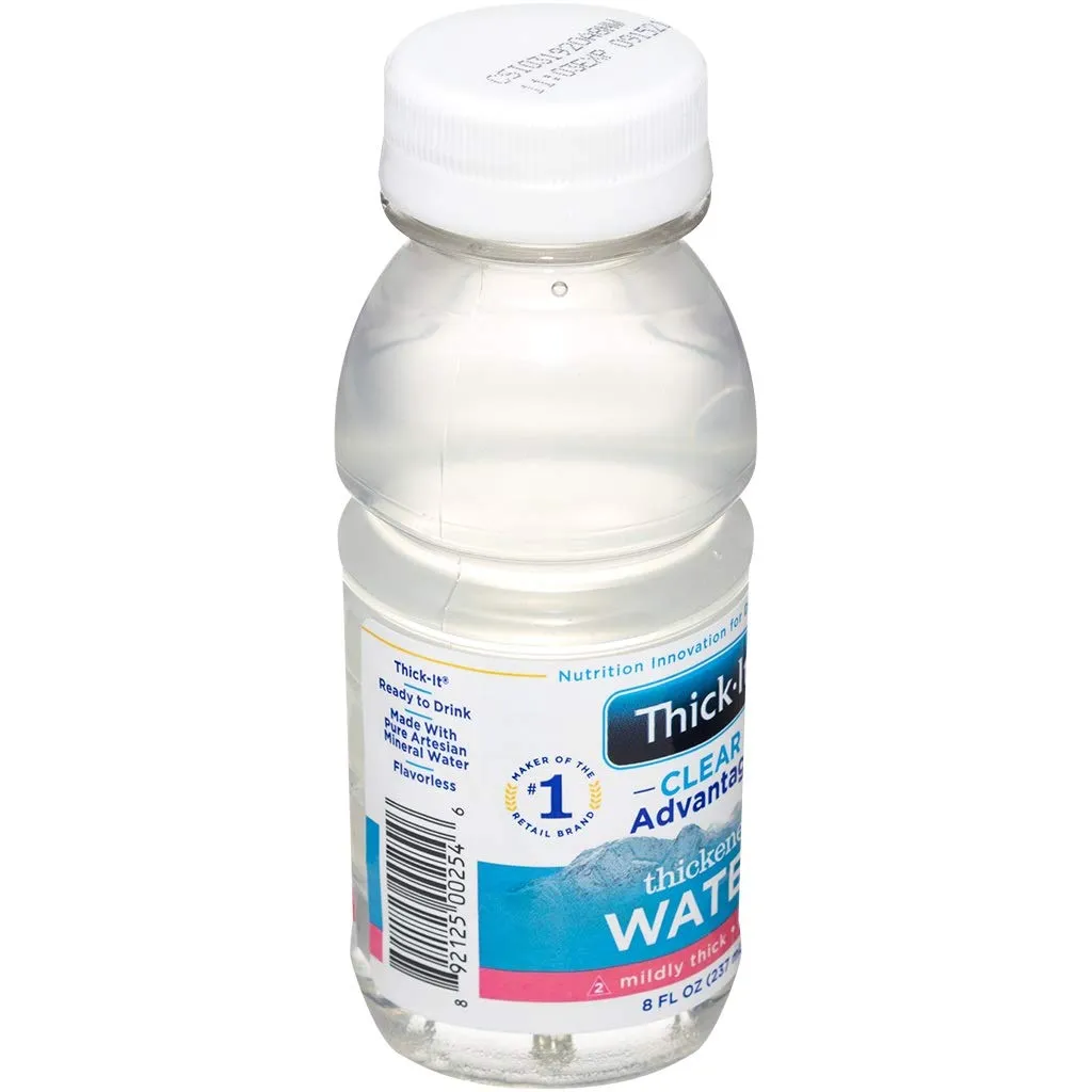 Thick-It Clear Advantage Mildy Thick Water, Nectar Consistency, Ready-to-Drink, Digestible Swallowing Aid, Hydration on the Go, Convenient & Ready-to-Use, No Mixing Needed, 8 oz Bottle (24 Pack)