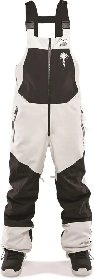 ThirtyTwo Men's Spring Break Powder Snowboarding Bib White XXLarge