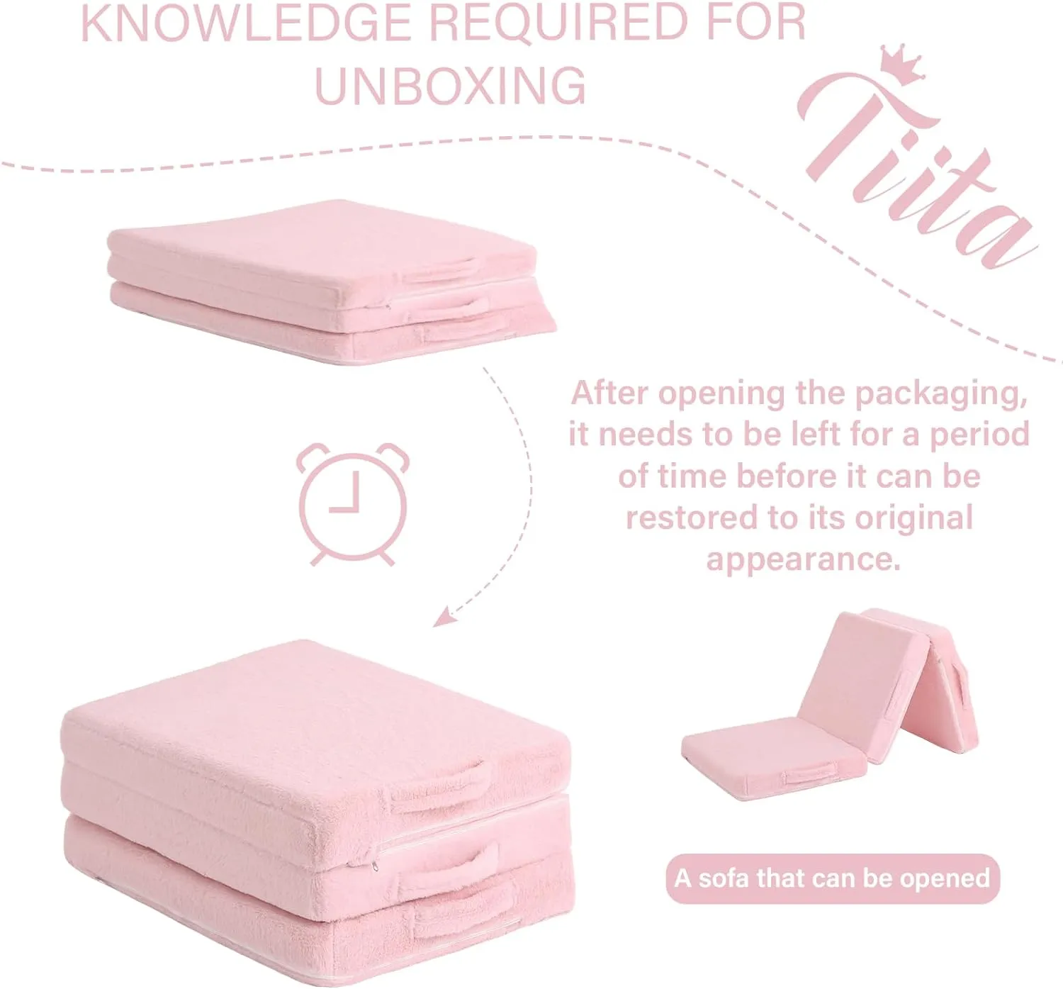 Tiita Trifold Floor Mattress for Kids, Glow in The Dark Baby Kids Futon with Removable Cover, Portable Foam Toddler Nap Mat with Storage Bag for Girls and Boys, Green Dinosaur