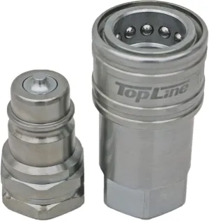 TL34 3/8" NPT Thread Hydraulic Quick Connect Coupler Set 3/8” Body Ag ISO 5675