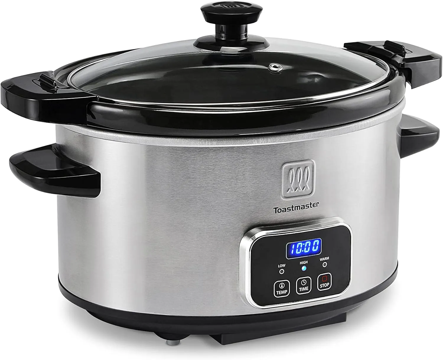 Toastmaster 4-Quart Digital Slow Cooker with Locking Lid (Stainless Steel)