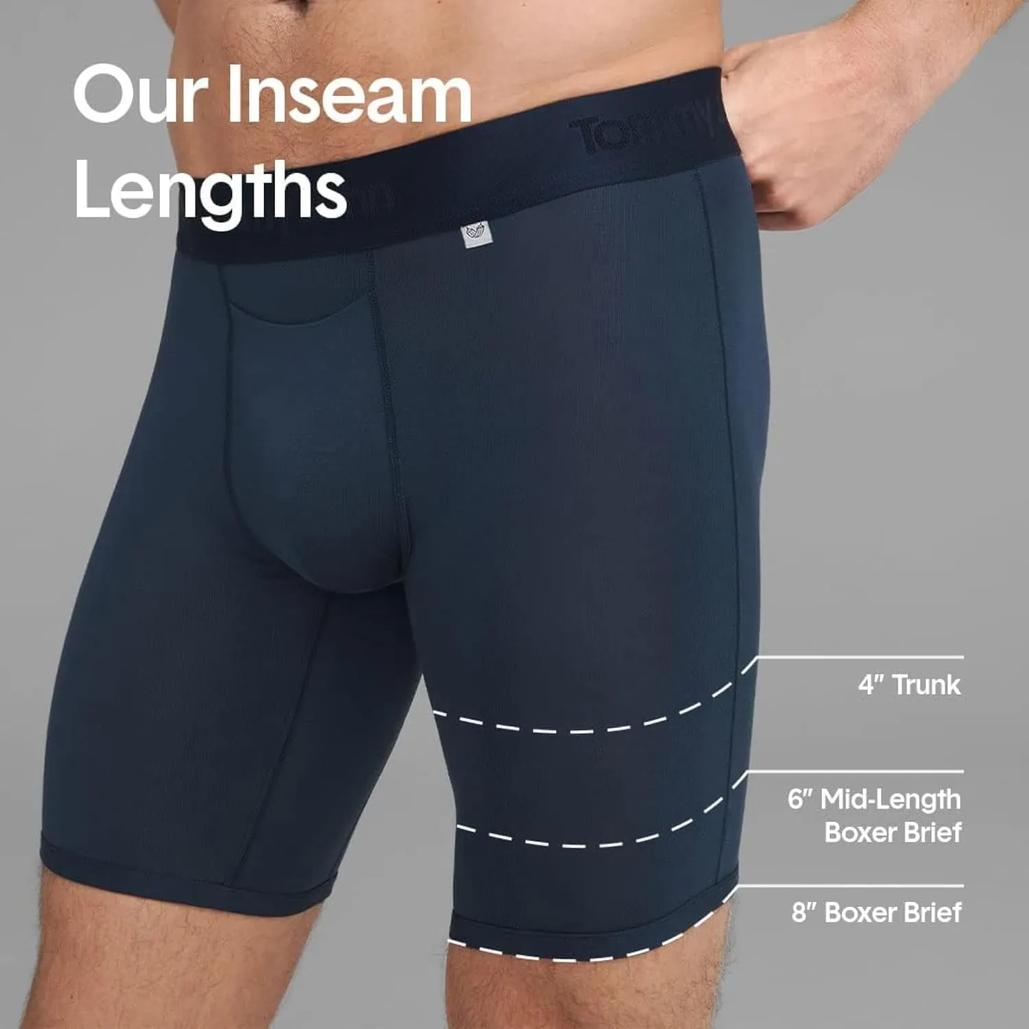 Tommy John Men's Luxe Modal 6" Boxer Brief Underwear 3-Pack