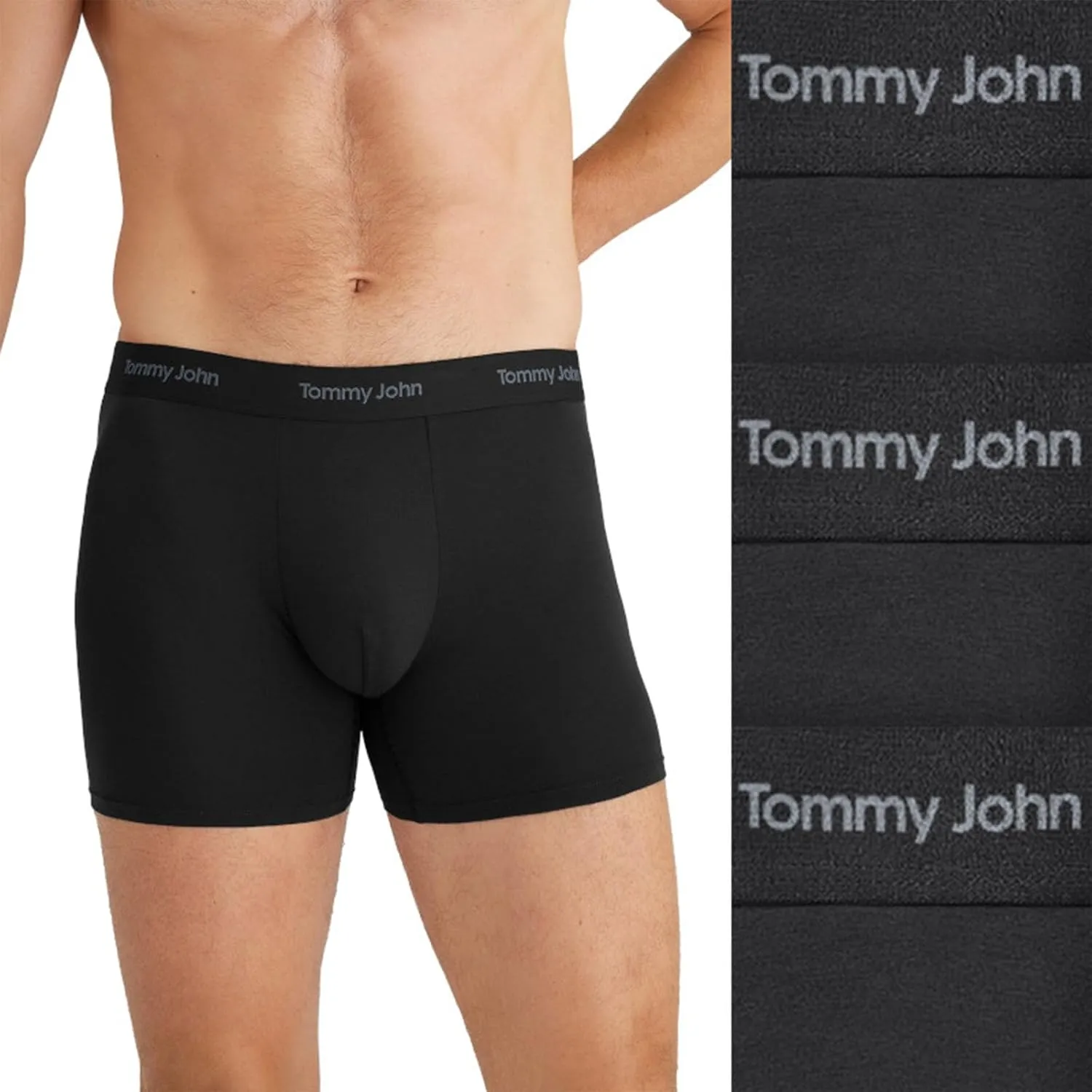 Tommy John Men's Luxe Modal 6" Boxer Brief Underwear 3-Pack